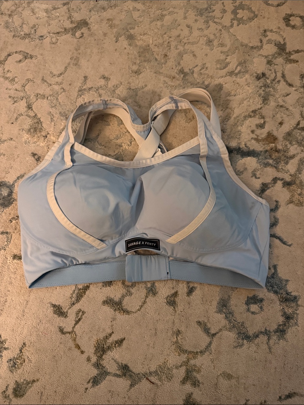 Savage X Fenty Pale Blue Padded Sports Bra